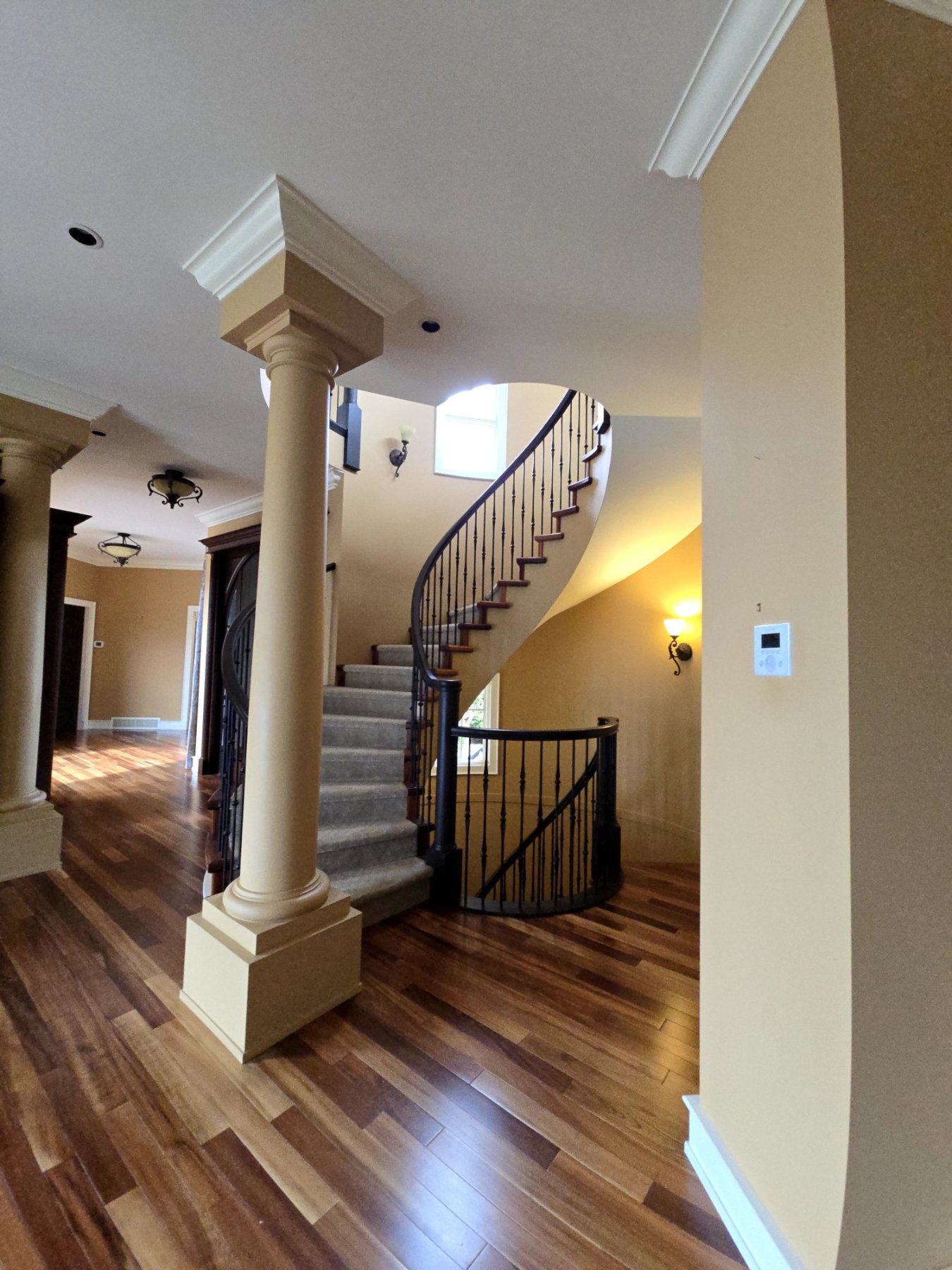 Finished staircase ceiling and walls, Kelowna