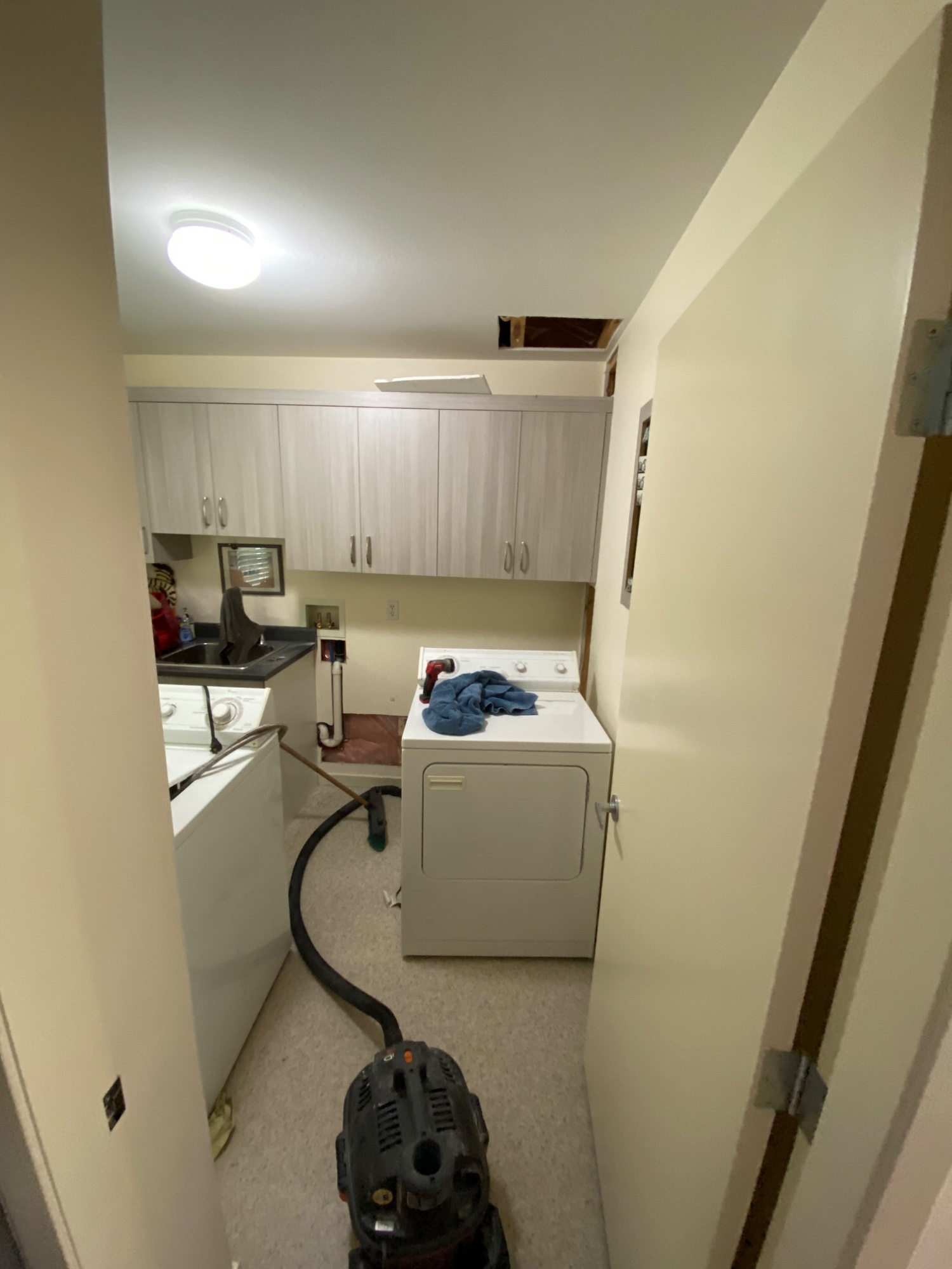 Laundry room openings after a Poly-B repipe